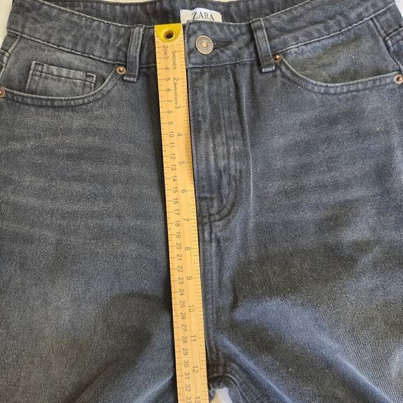 ZARA Black High Waisted Wide Leg Jeans Size 9/ 30 - Picture 9 of 11